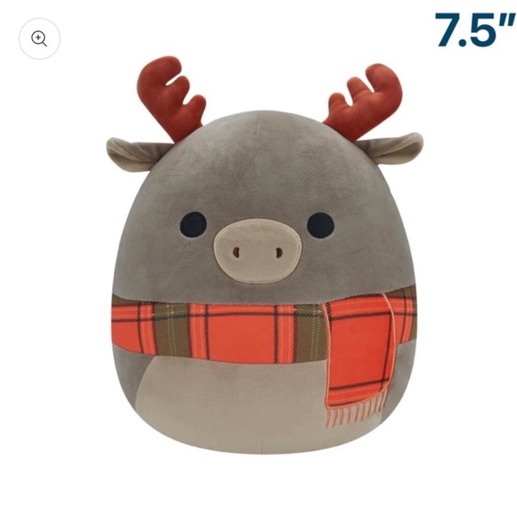 🆕 Squishmallow Moose with Scarf 7.5" Fall Autumn Harvest Squad Plush NWT - Picture 1 of 1